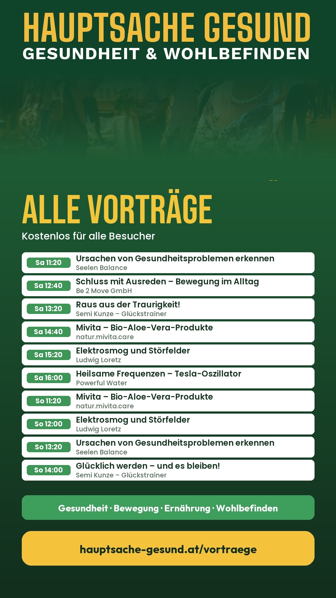 WhatsApp-Status: Alle Vorträge